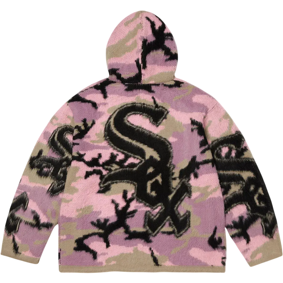 Supreme Chicago White Sox Zip Up Hooded Sweater Pink Camo - M