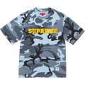 Supreme Collegiate Appliqué Short Sleeve Top Blue Camo - M