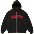 Supreme Collegiate Applique Zip Up Hooded Sweatshirt Black - M