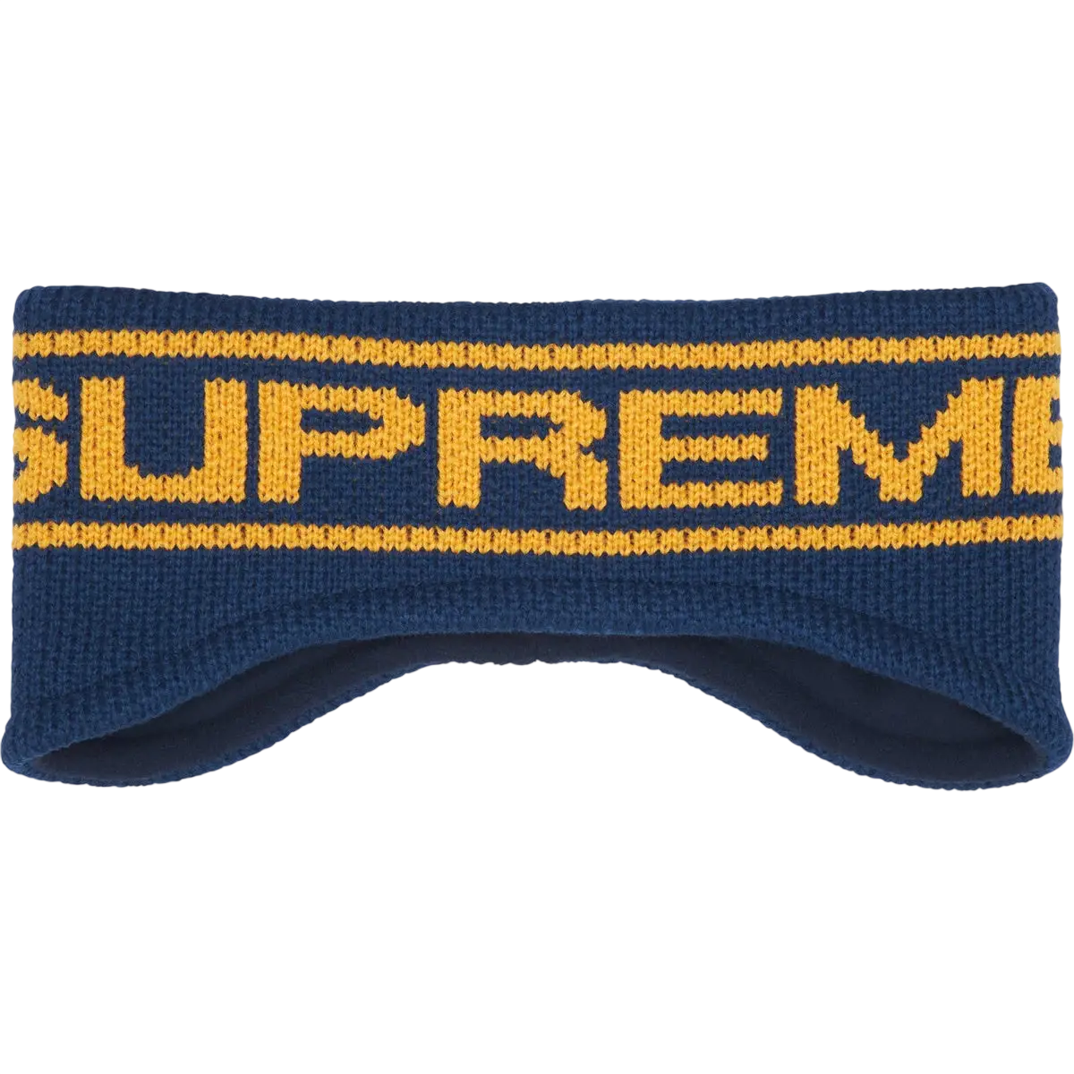 Supreme Contrast Logo Headband Navy - One size