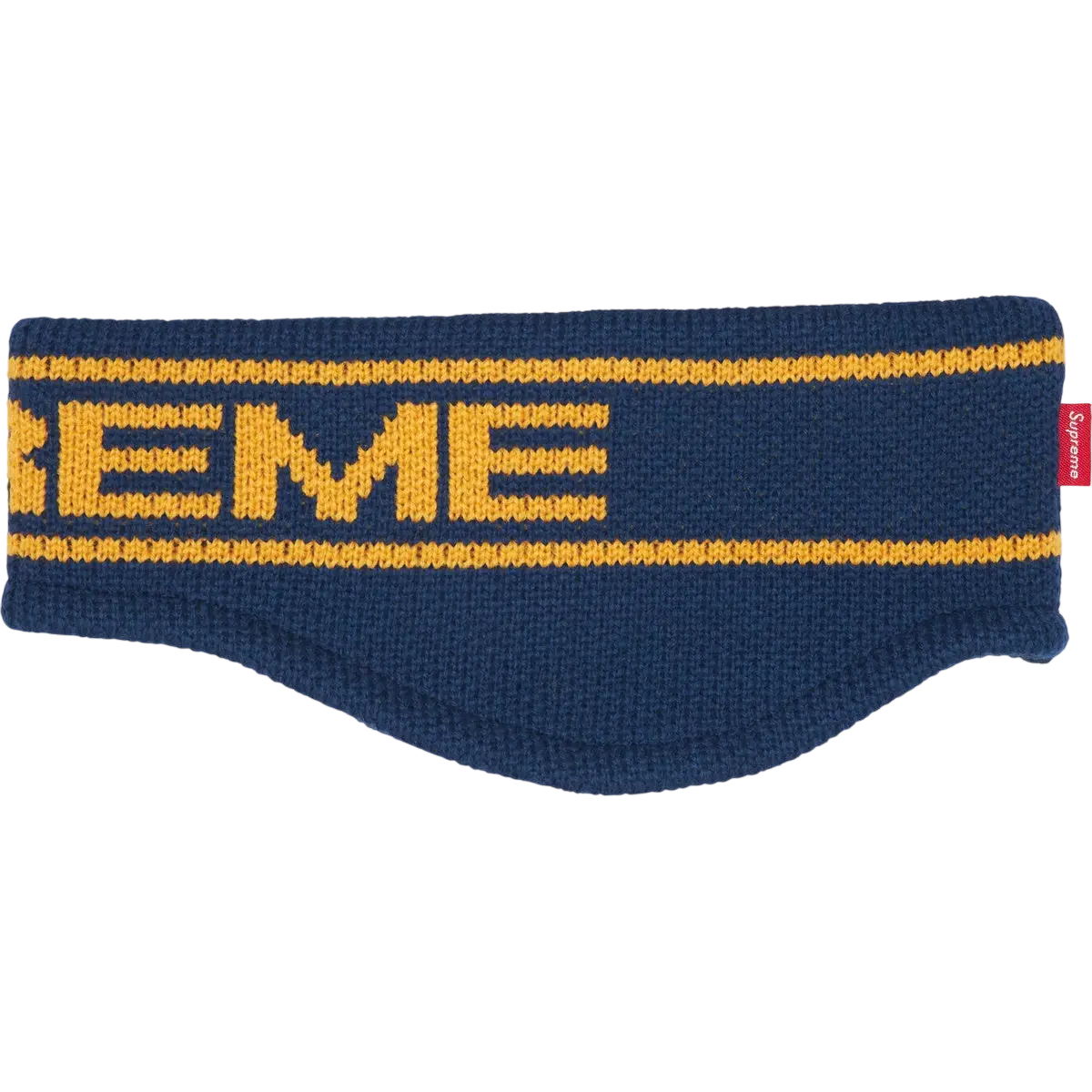 Supreme Contrast Logo Headband Navy - One size