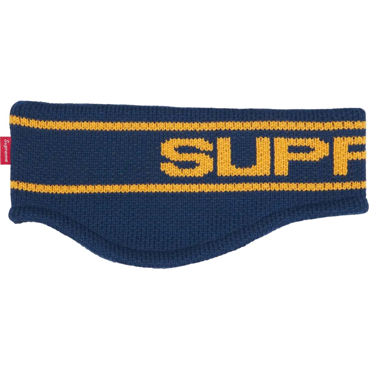 Supreme Contrast Logo Headband Navy - One size