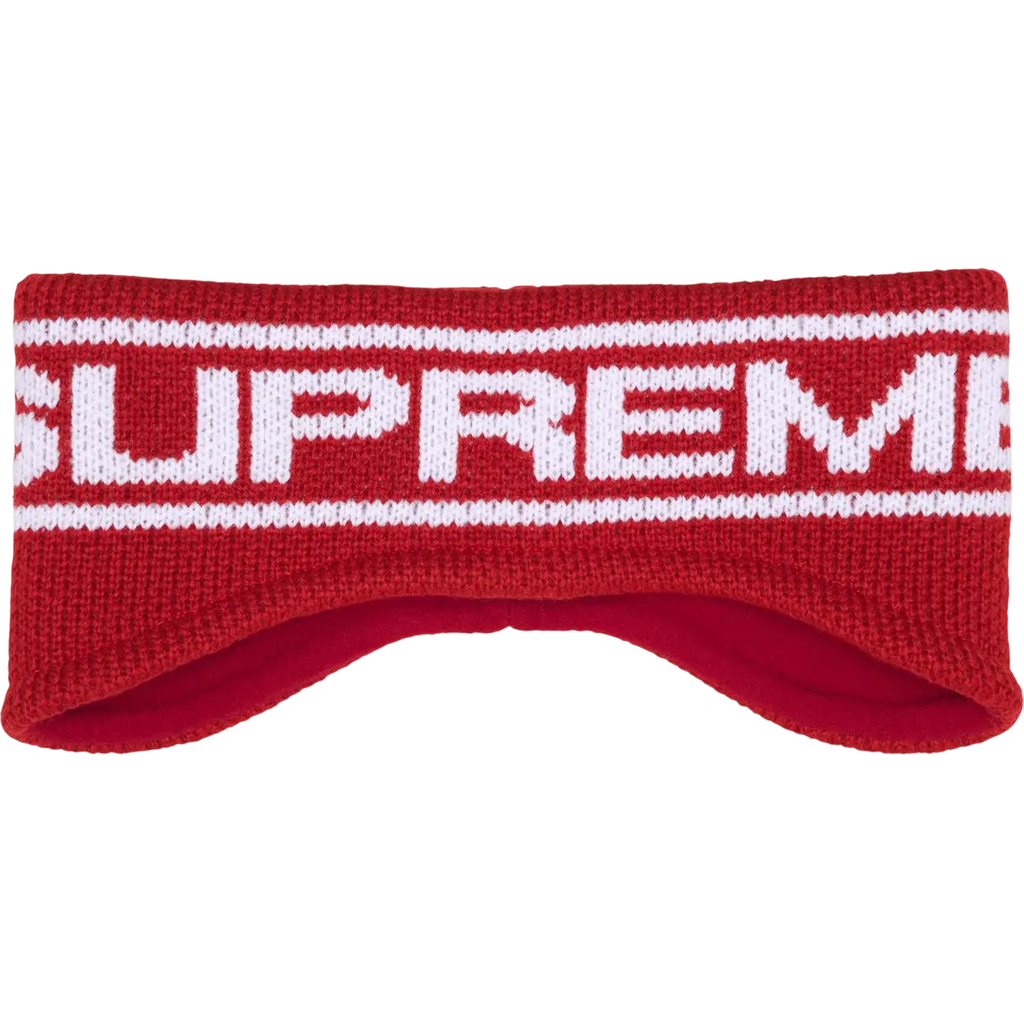 Supreme Contrast Logo Headband Red - One size