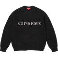 Supreme Contrast Logo Sweatshirt Black - M