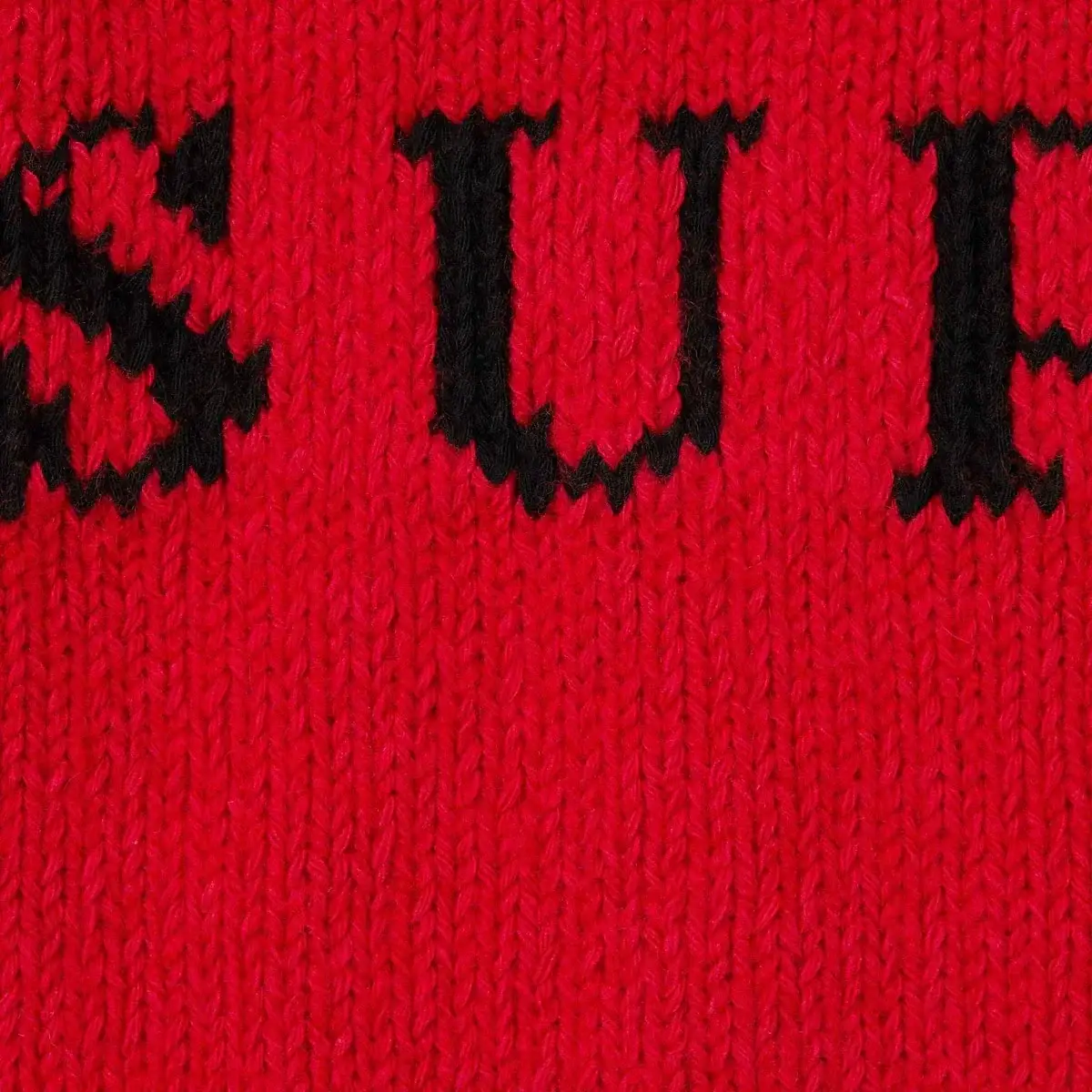 Supreme Contrast Logo Sweatshirt Red - M