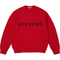 Supreme Contrast Logo Sweatshirt Red - M