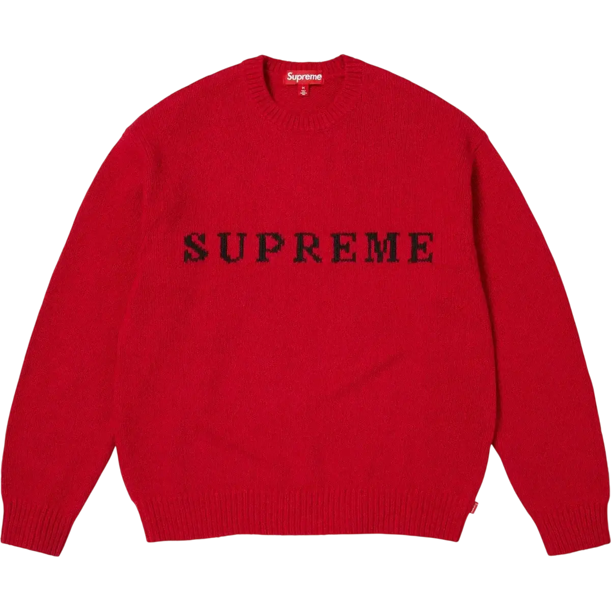 Supreme Contrast Logo Sweatshirt Red - M