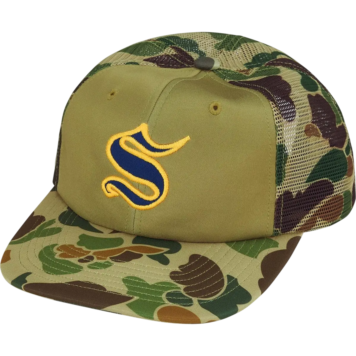 Supreme Contrast S Mesh 6-Panel Olive Camo - One size