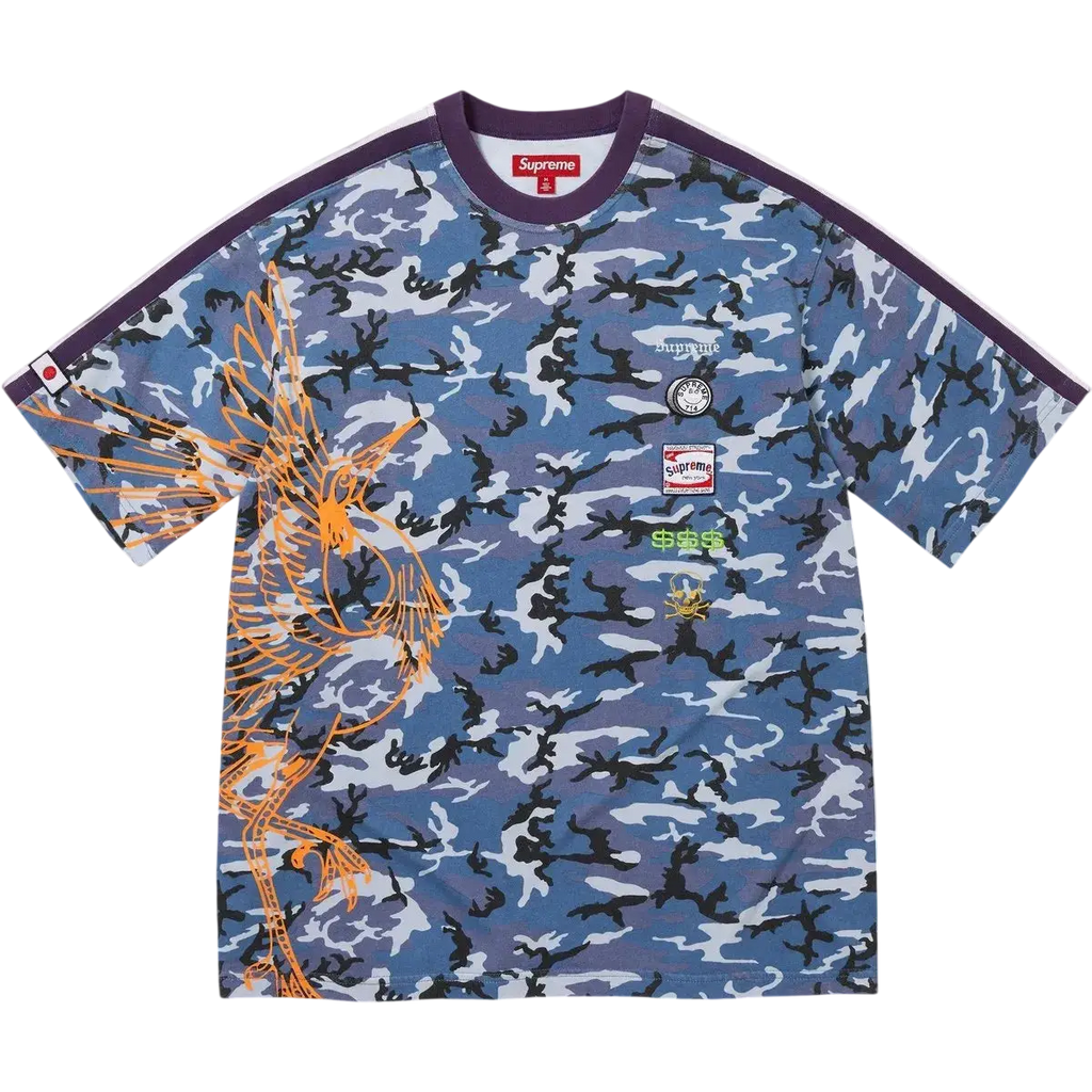 Supreme Crane S/S Top Blue Camo - M