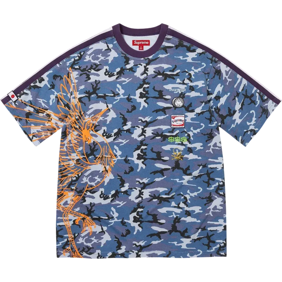 Supreme Crane S/S Top Blue Camo - M