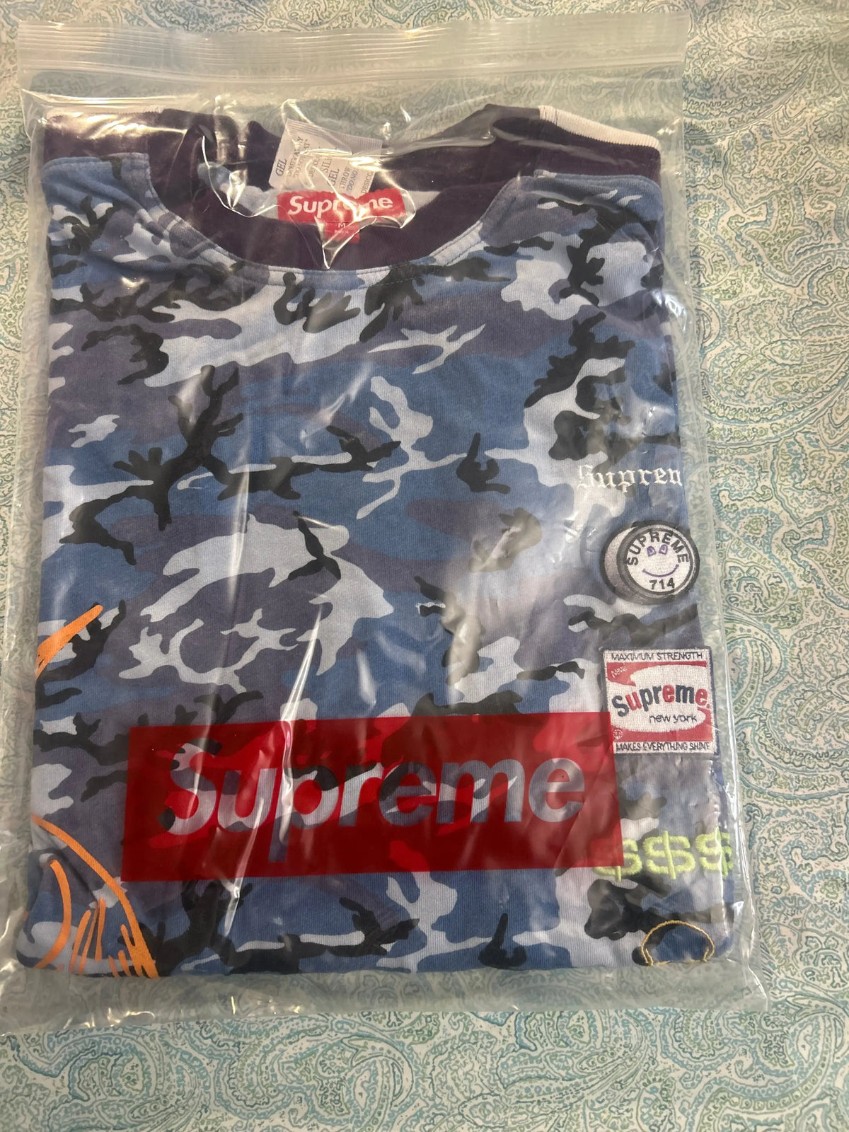 Supreme Crane S/S Top Blue Camo Medium
