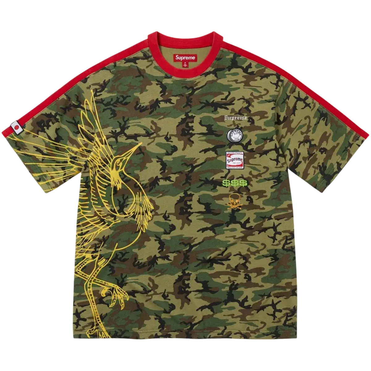 Supreme Crane S/S Top Green Camo - M