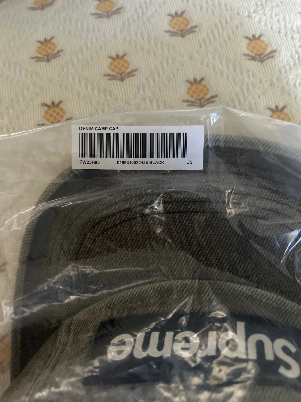 Supreme Denim Camp Cap Faded Black