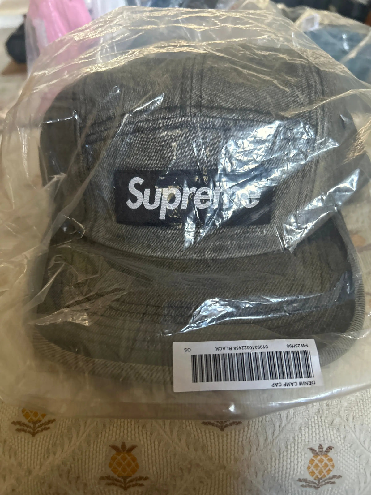 Supreme Denim Camp Cap Faded Black