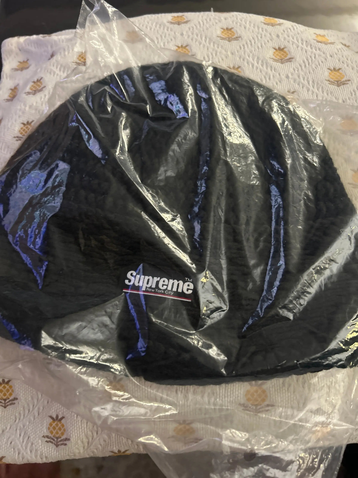 Supreme Diamond Beanie Black