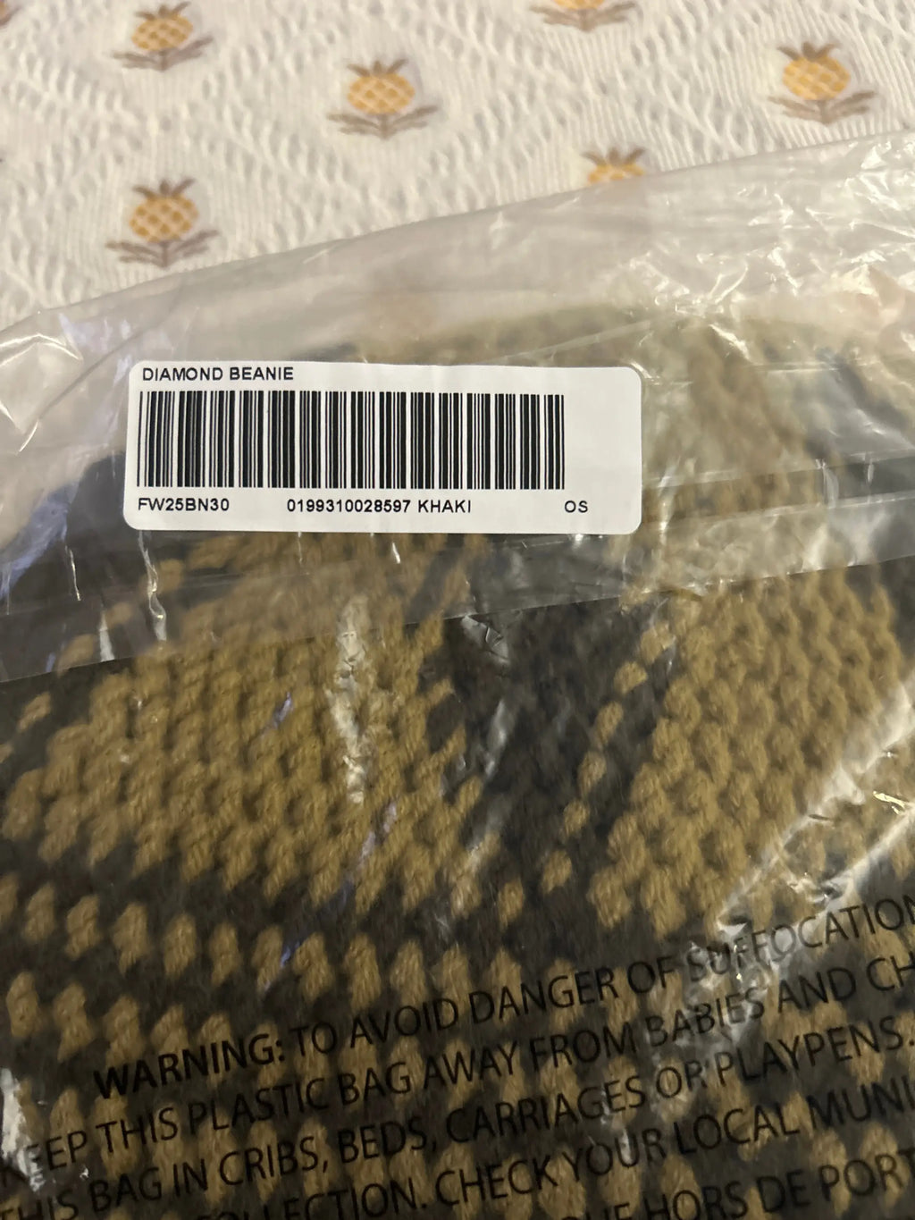 Supreme Diamond Beanie Brown