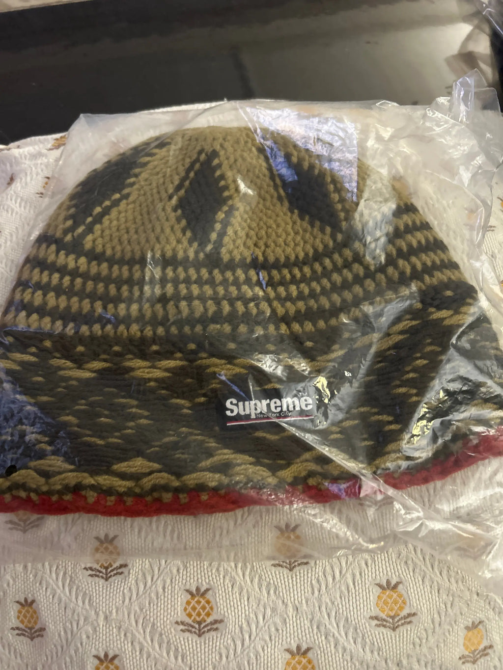 Supreme Diamond Beanie Brown