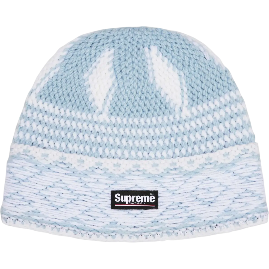 Supreme Diamond Beanie Light Blue - One size