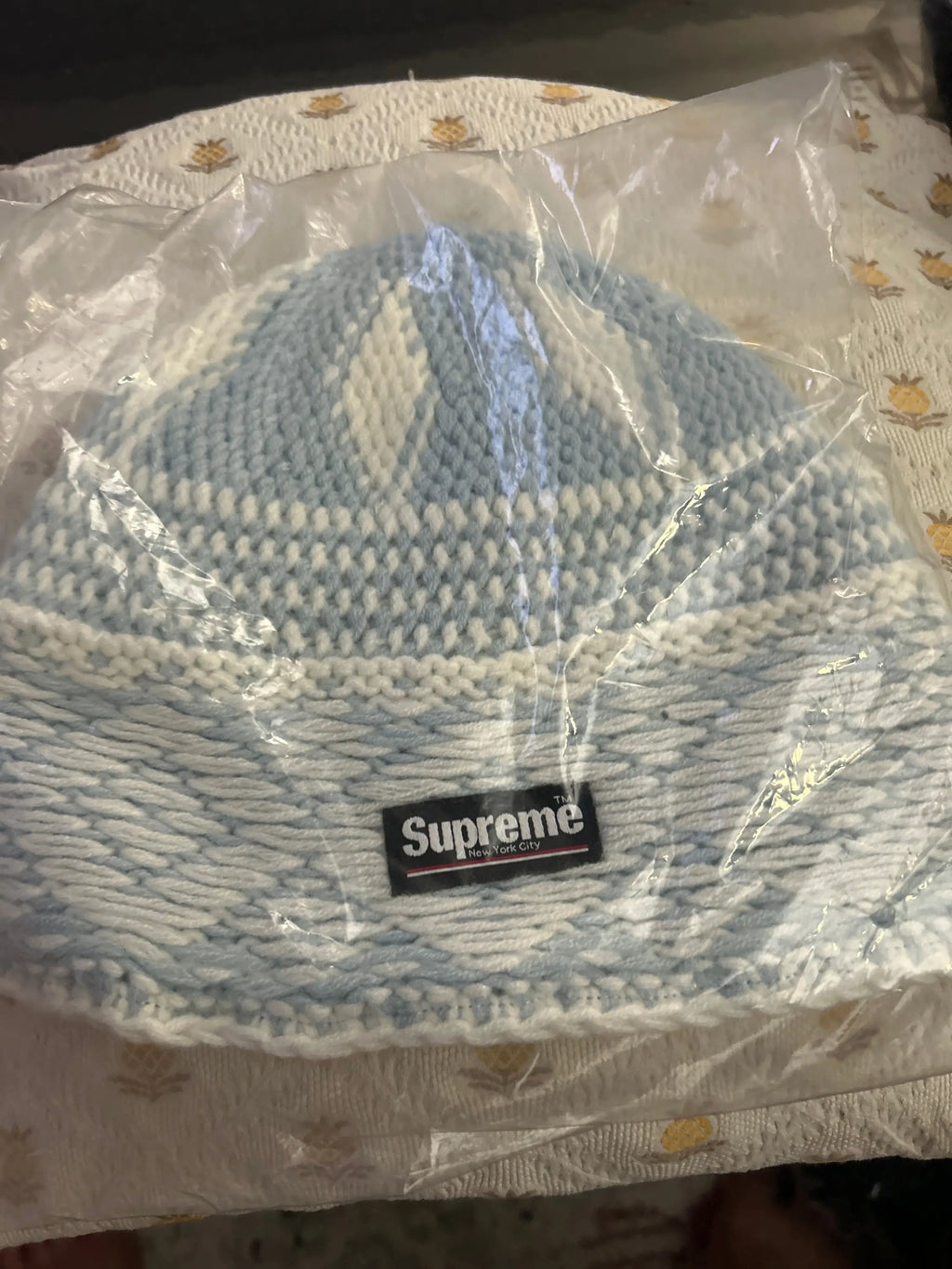 Supreme Diamond Beanie Light Blue