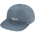 Supreme Distressed Script 6-Panel Light Blue - One size