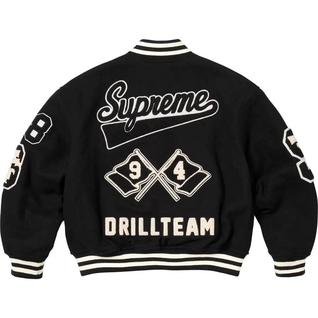 Supreme Drill Team Varsity Jacket Black - Jackets