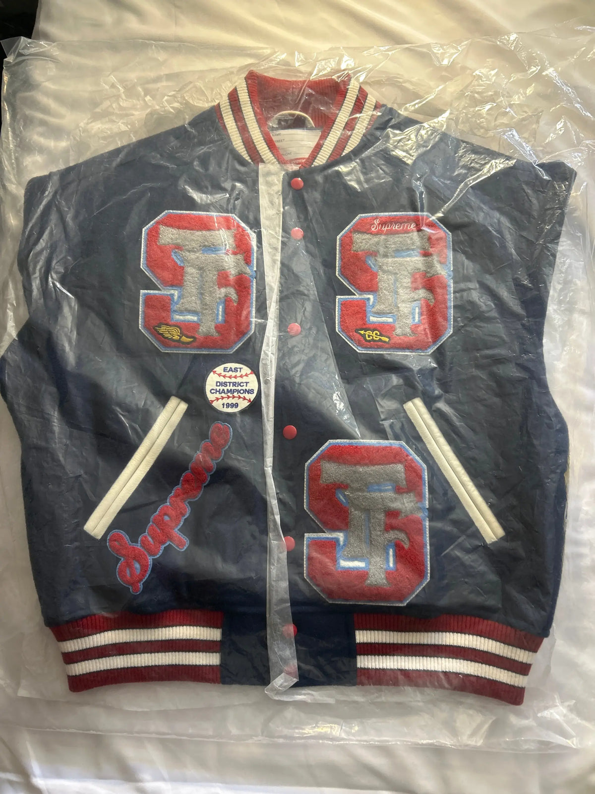 Supreme Drill Team Varsity Jacket Navy Medium