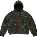 Supreme Faux Shearling Lined Zip Up Hoodie Green Melange - M - Hoodies