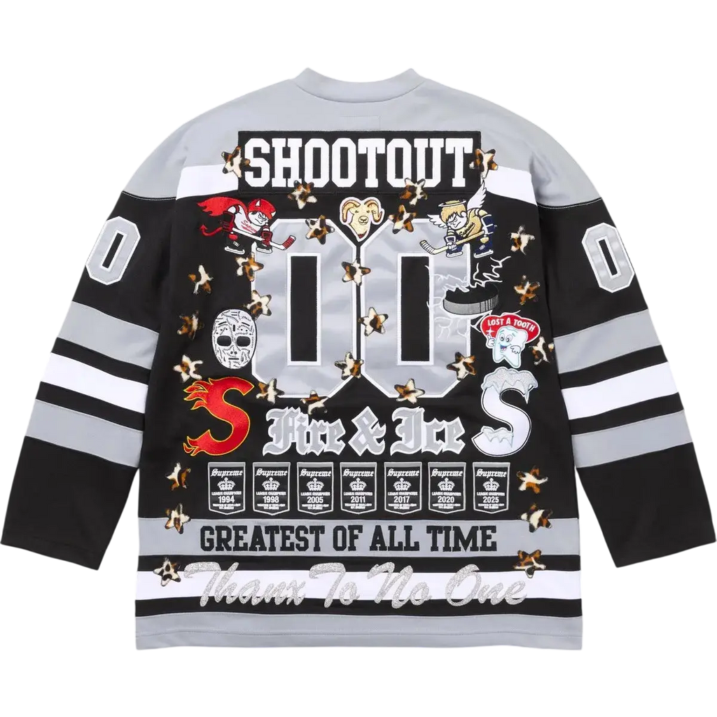 Supreme Fire and Ice Hockey Jersey Black - M
