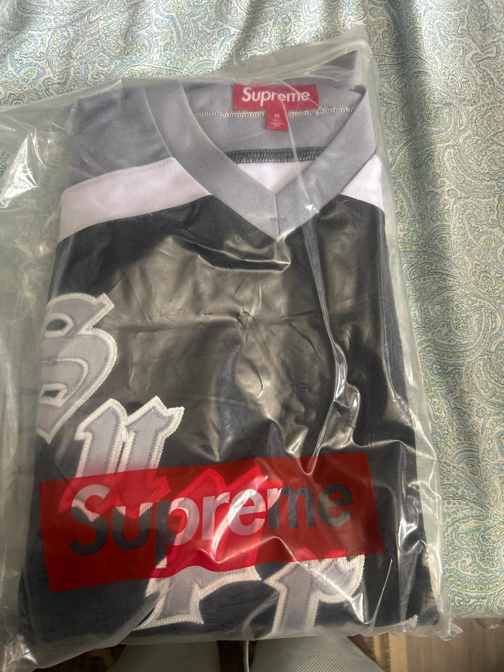Supreme Fire and Ice Hockey Jersey Black Medium