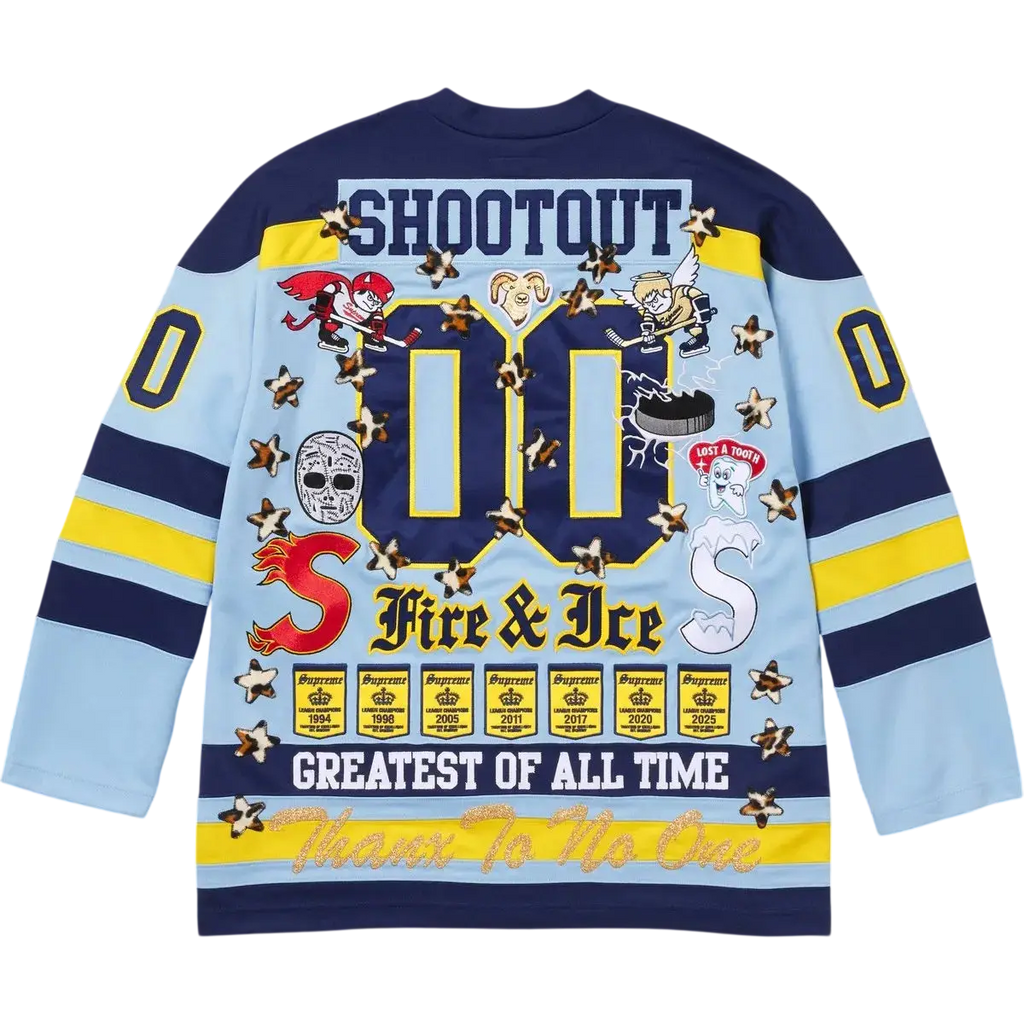 Supreme Fire and Ice Hockey Jersey Light Blue - M