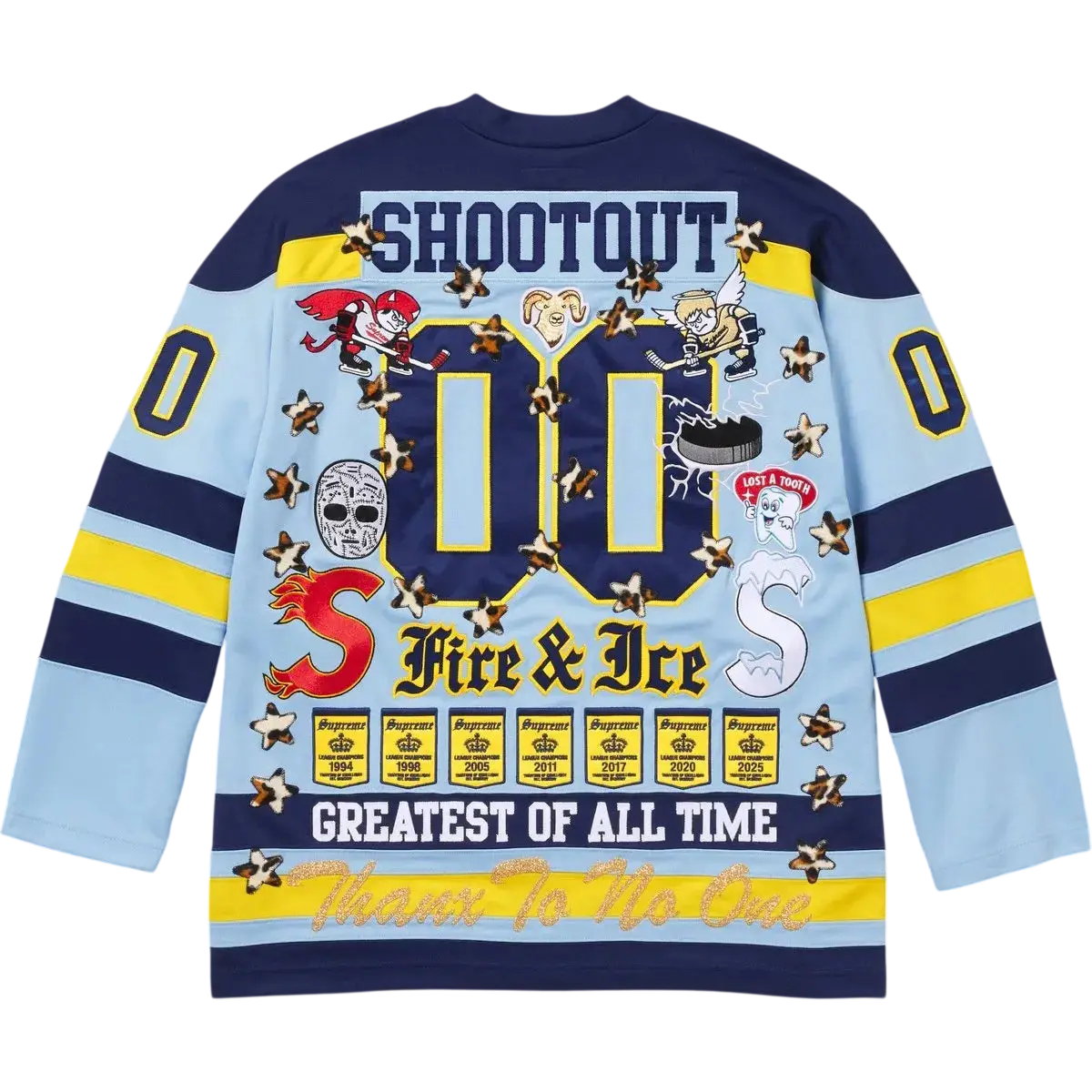 Supreme Fire and Ice Hockey Jersey Light Blue - M