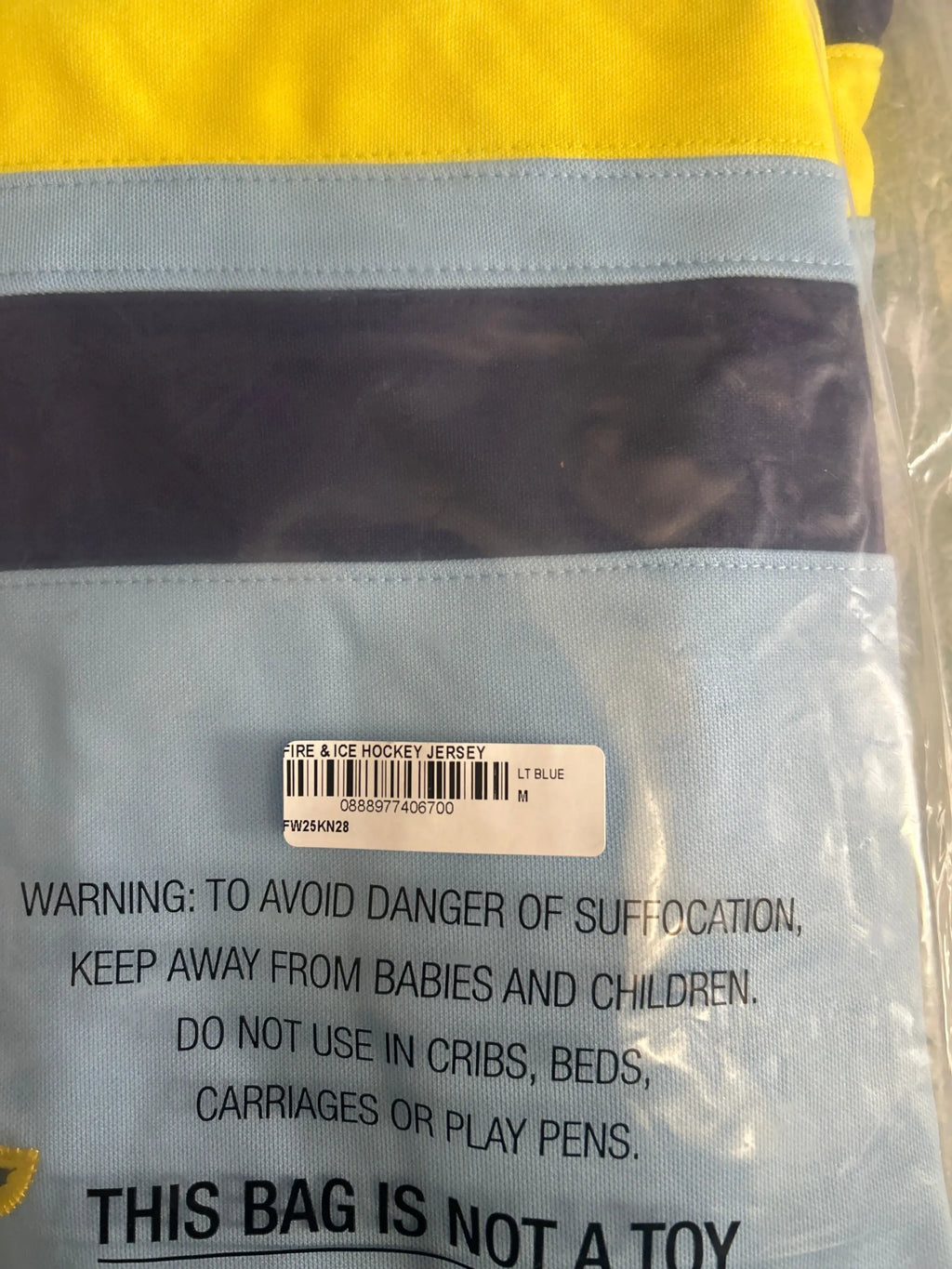 Supreme Fire and Ice Hockey Jersey Light Blue Medium