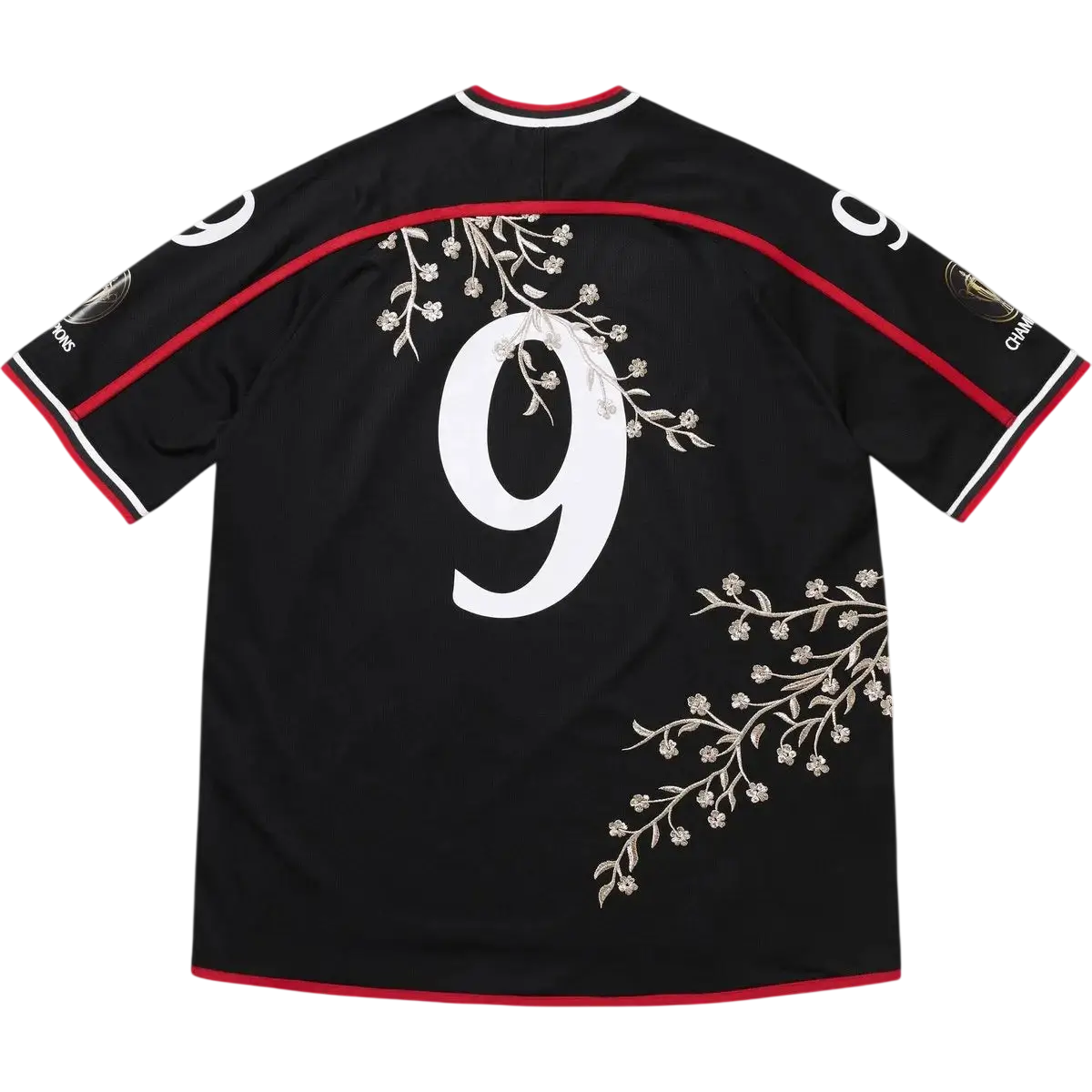 Supreme Floral Soccer Jersey Black - M