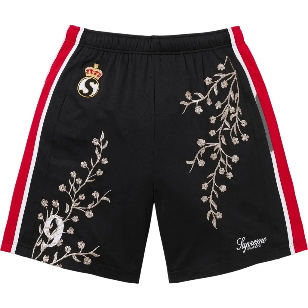 Supreme Floral Soccer Short Black - M