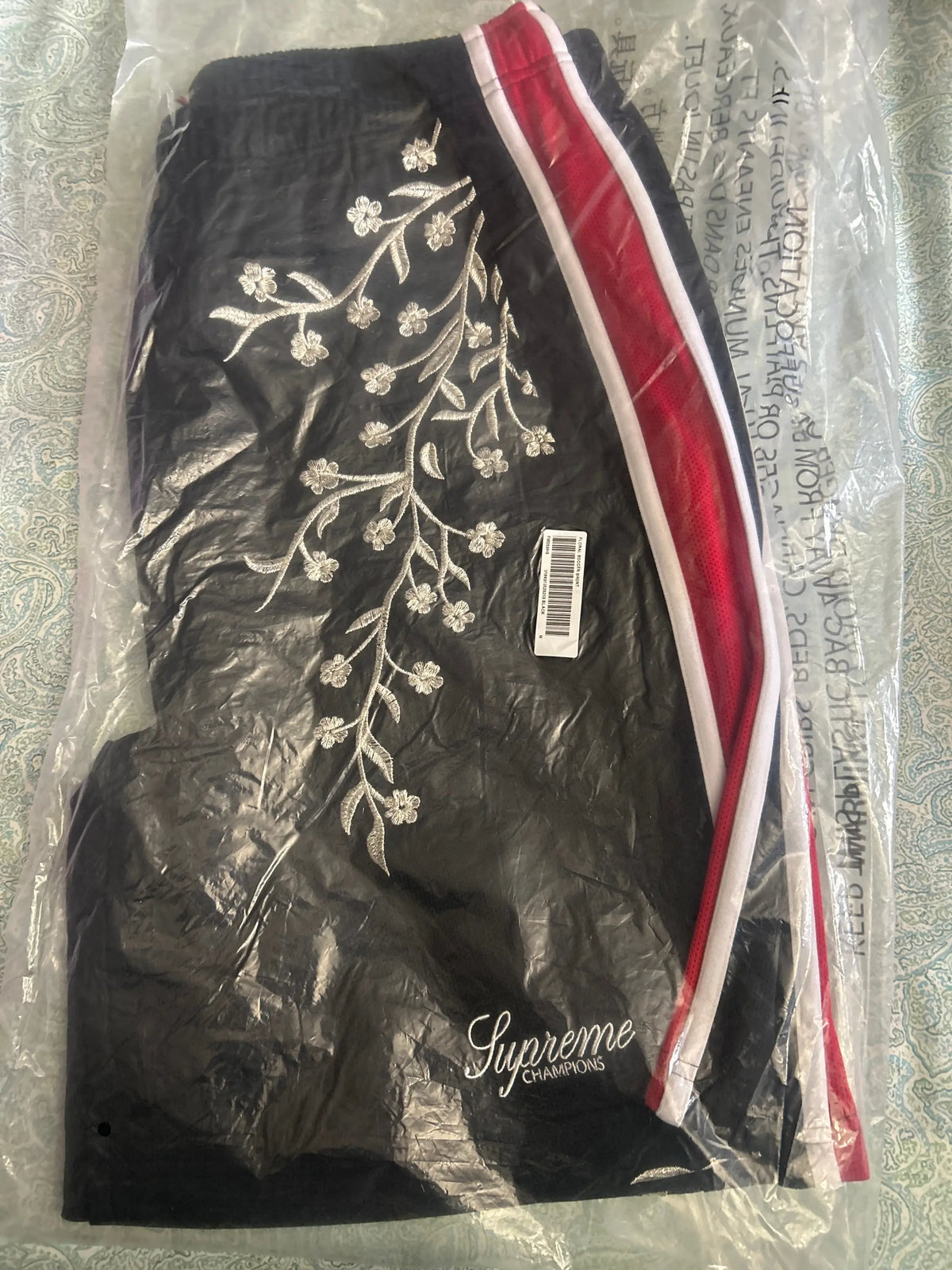 Supreme Floral Soccer Short Black Medium