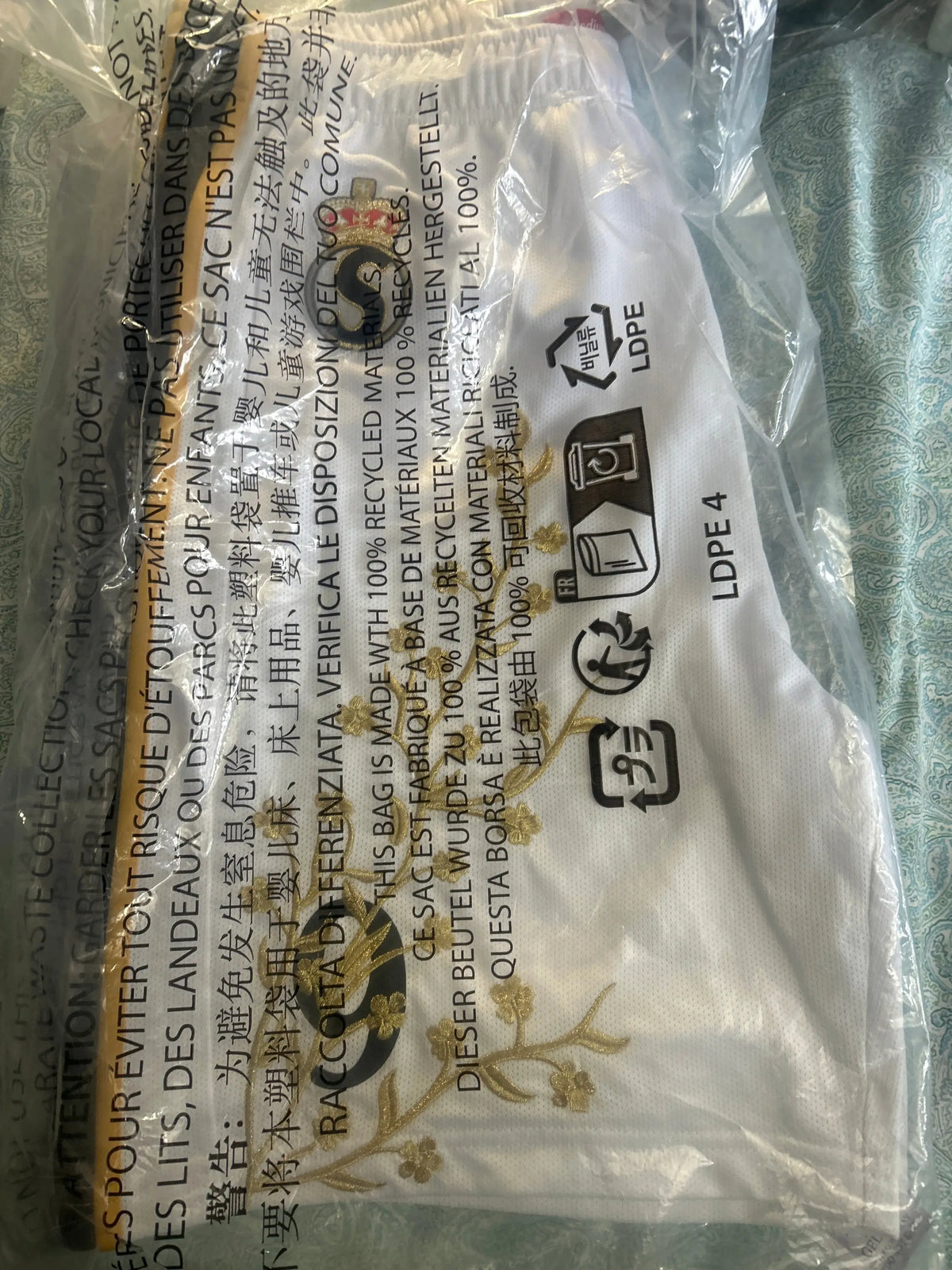 Supreme Floral Soccer Short White Medium
