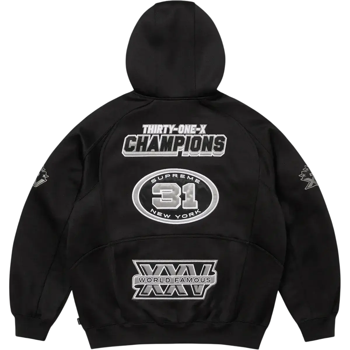 Supreme Football Zip Up Hoodie Black - M