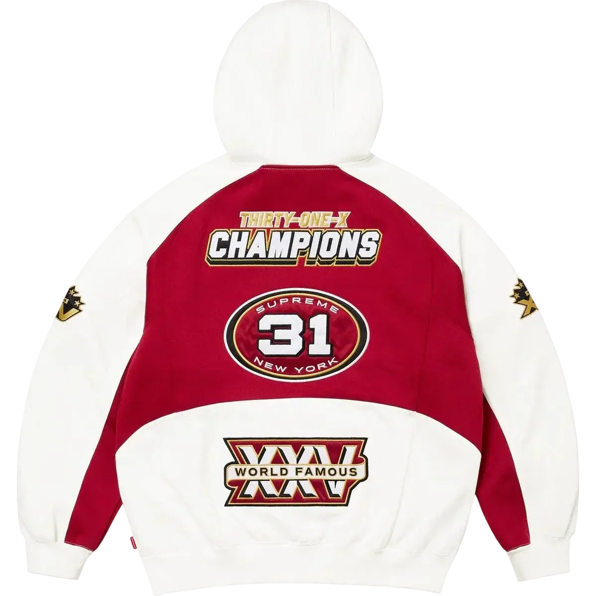 Supreme Football Zip Up Hoodie White - M