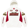 Supreme Football Zip Up Hoodie White - M