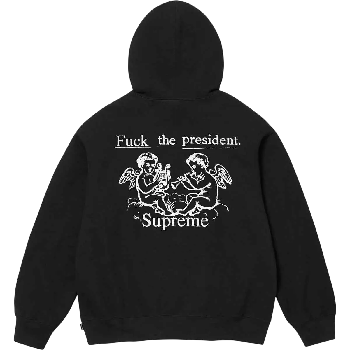 Supreme Fuck the President Pullover Hoodie Black - M