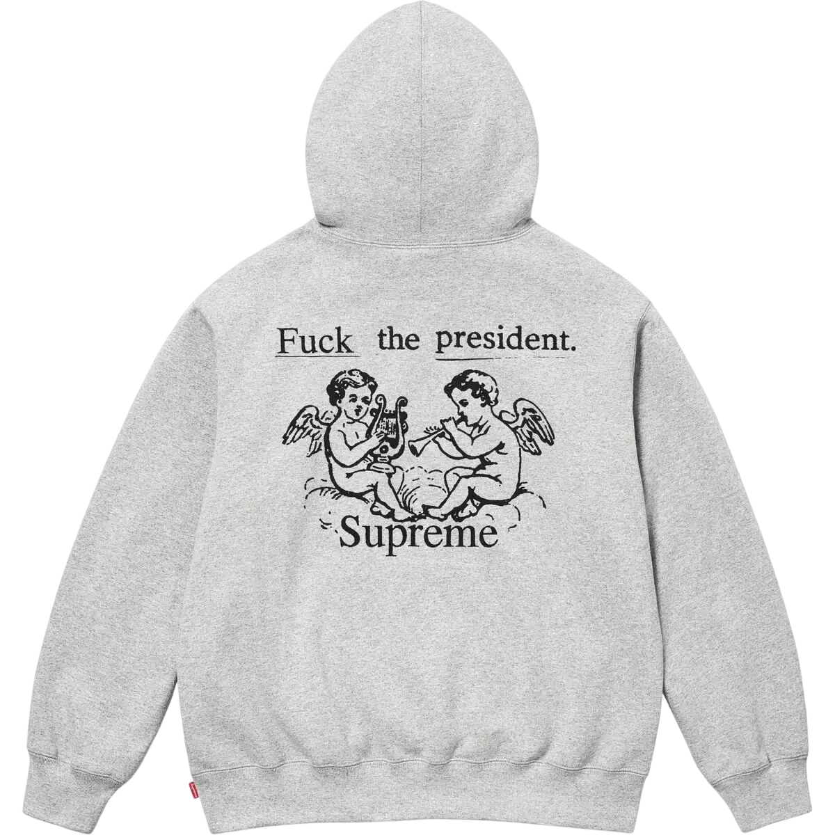 Supreme Fuck the President Pullover Hoodie Grey - M