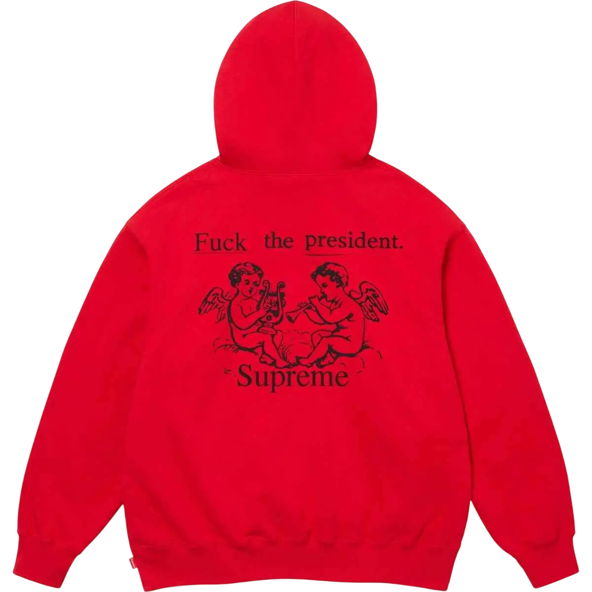 Supreme Fuck the President Pullover Hoodie Red - M