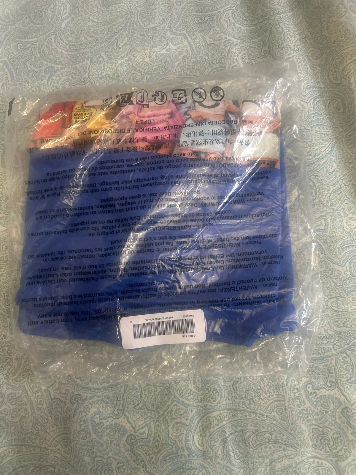 Supreme Girls Tee Blue Medium w/Girls Sticker