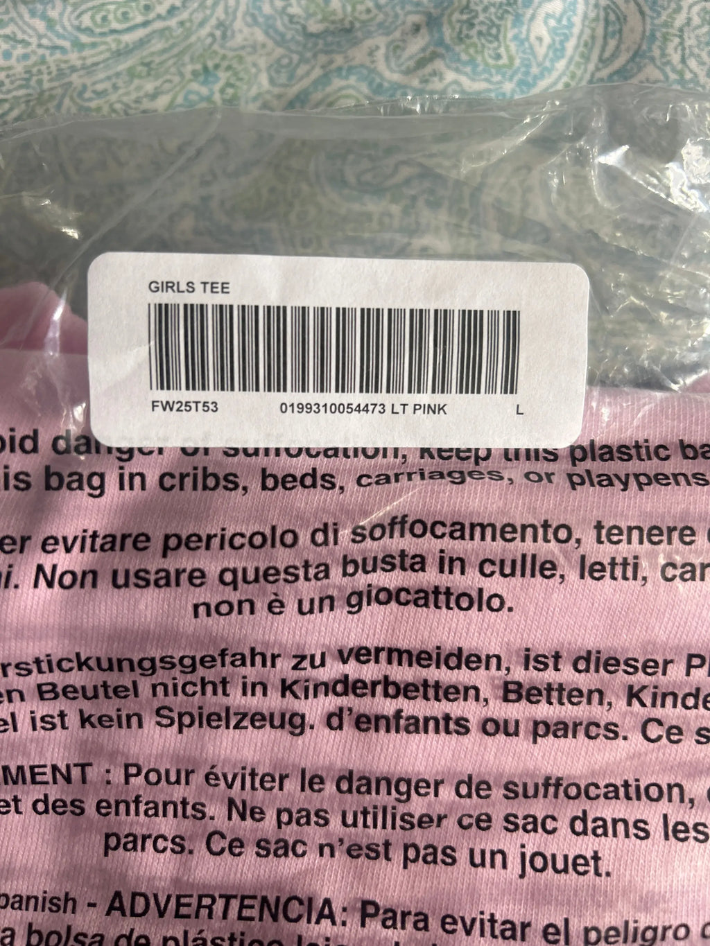 Supreme Girls Tee Pink Large w/Girls Sticker