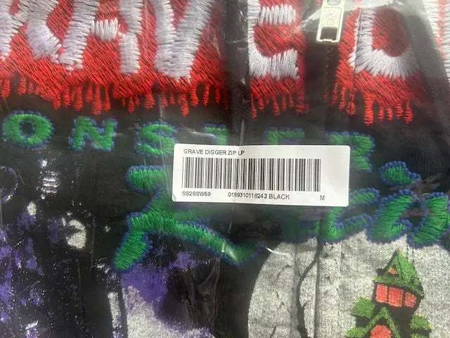 Supreme Gravedigger Zip Up Hooded Jacket Black Medium