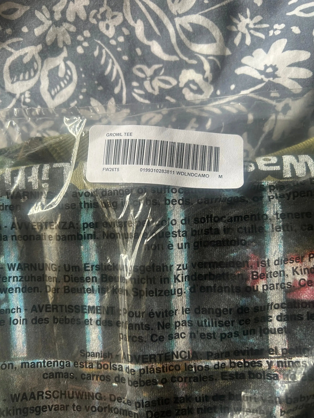 Supreme Growl Tee Camo Medium
