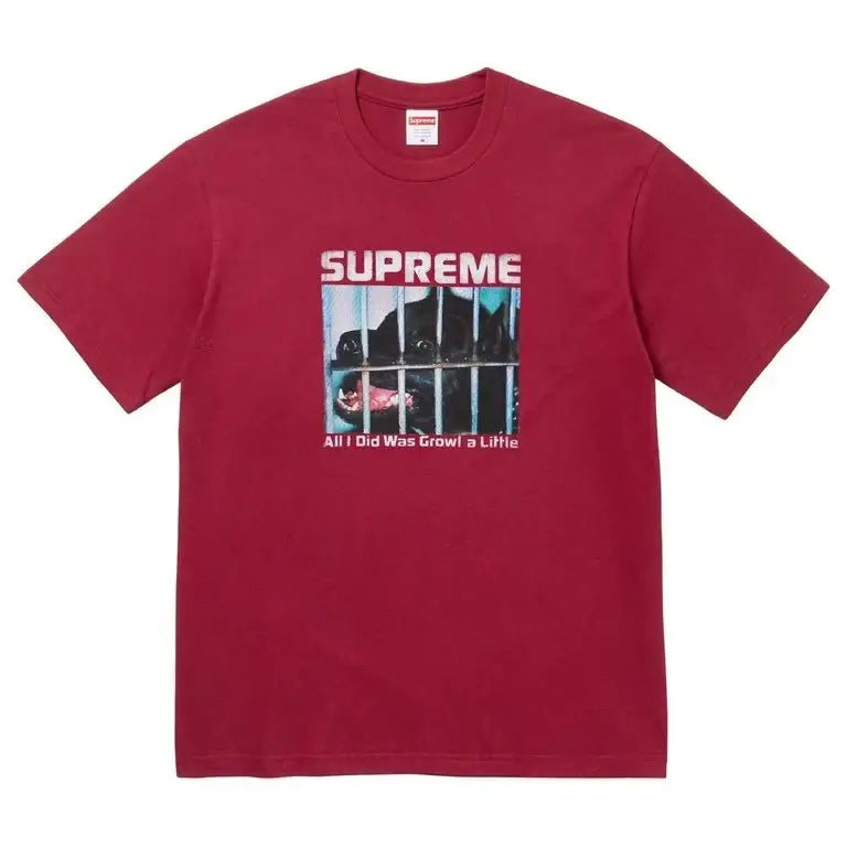 Supreme Growl Tee Cardinal Large