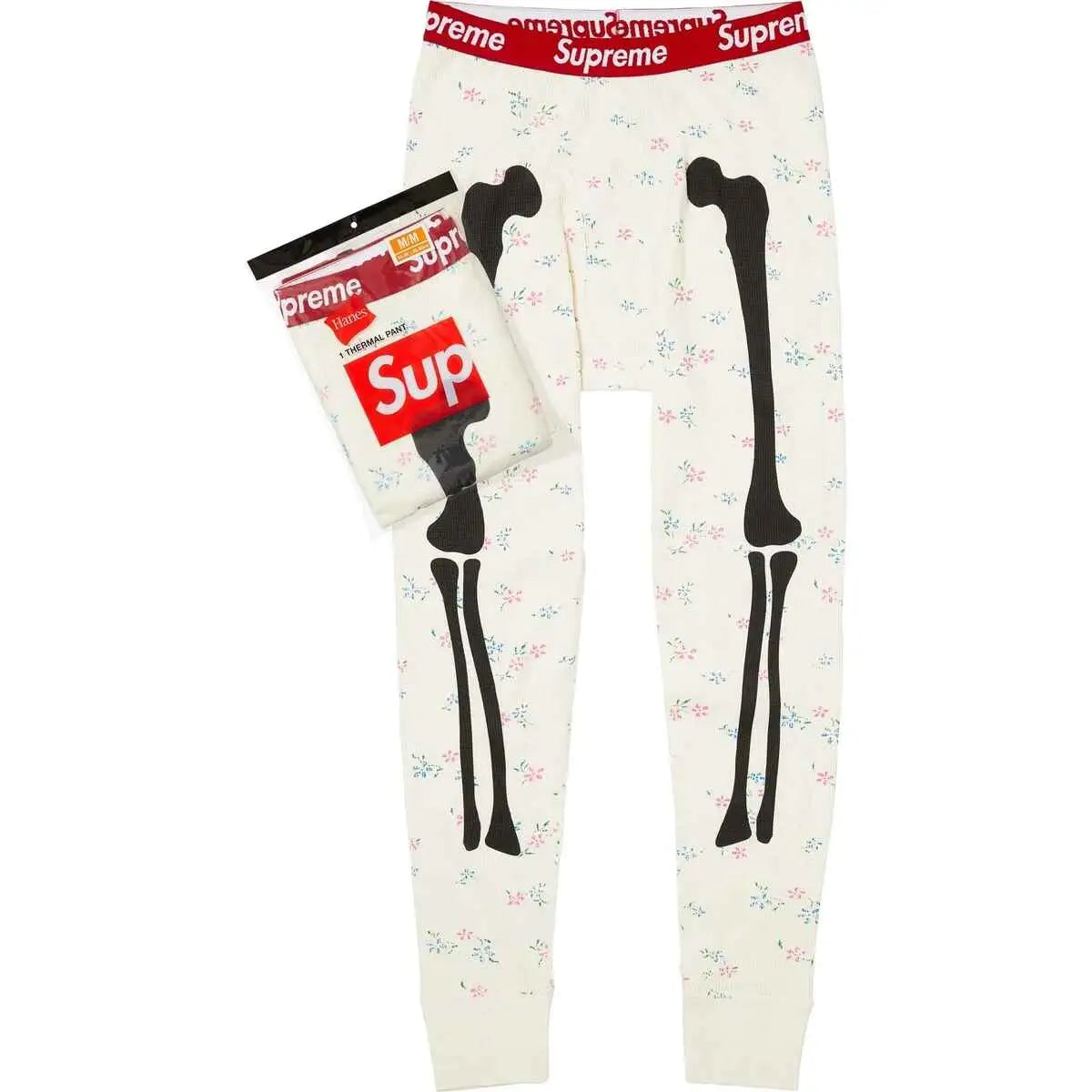 Supreme Hanes Bones Thermal Pants Floral Medium