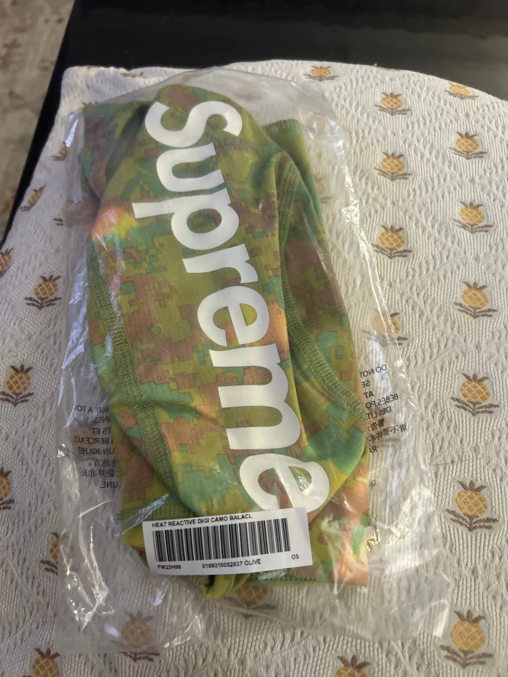 Supreme Heat Reactive Digi Camo Balaclava Olive