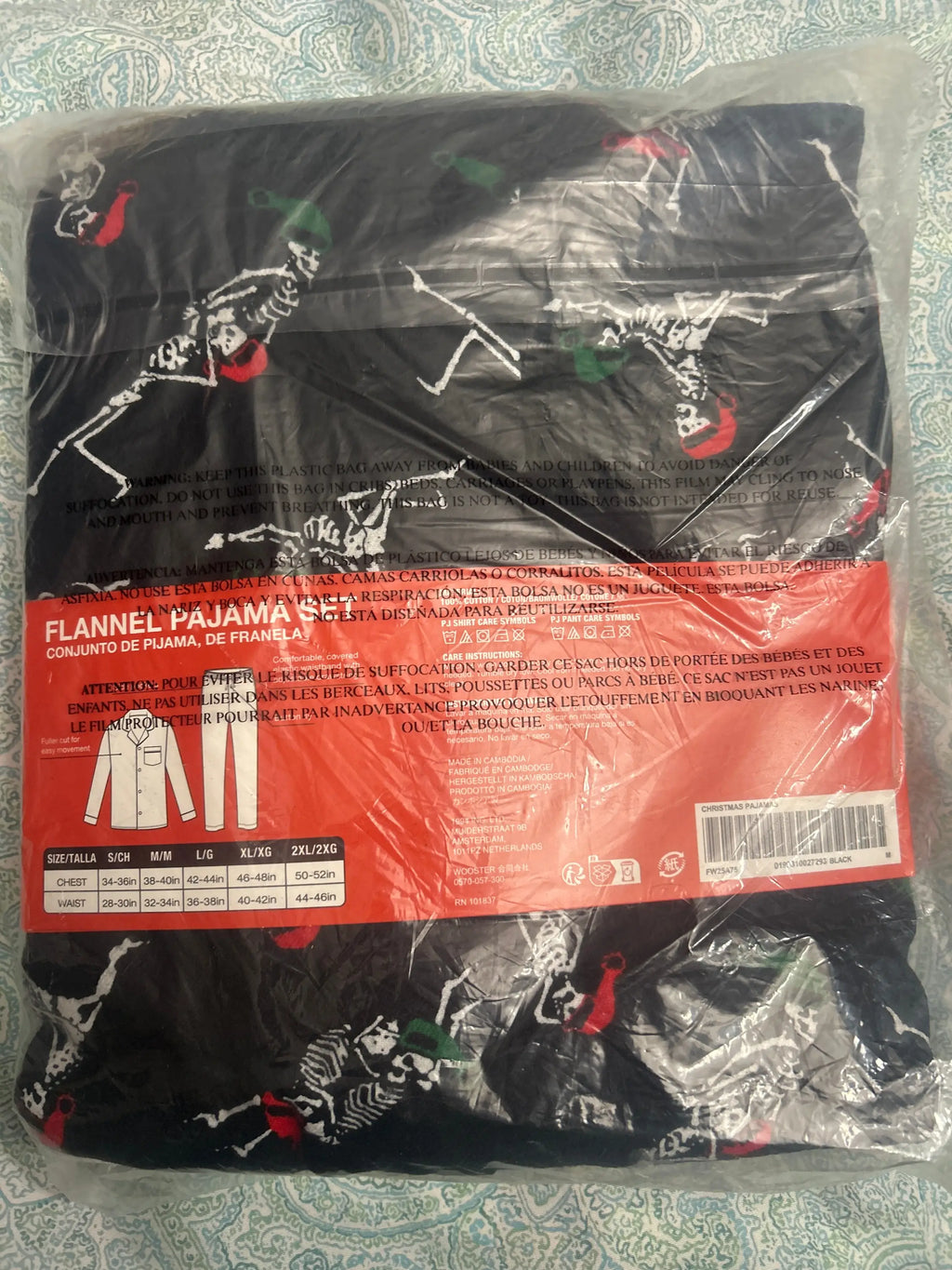 Supreme Holiday Pajama Set Black Medium